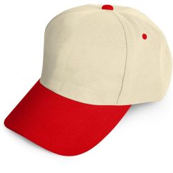  - 0101 Bej Şapka - Kırmızı Siperli