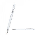 1022 Beyaz Metal Tükenmez Touchpen Kalem - 7