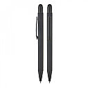 1027 Füme Metal Tükenmez Touchpen Rubber Gövde Kalem - 2