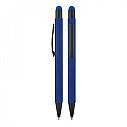 1027 Füme Metal Tükenmez Touchpen Rubber Gövde Kalem - 4