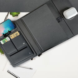 1070 Gri Luxury Powerbank Organizer Hediyelik Set - 1