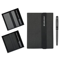 1070 Gri Luxury Powerbank Organizer Hediyelik Set - 2