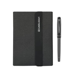 1070 Gri Luxury Powerbank Organizer Hediyelik Set - 3
