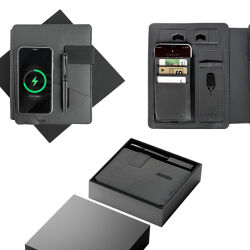 1071 Siyah Premıum Powerbank Organizer Hediyelik Set - 1