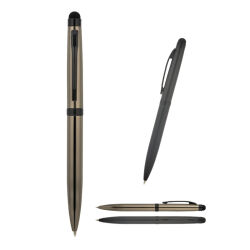 1113 Füme Metal Tükenmez Touchpen Kalem