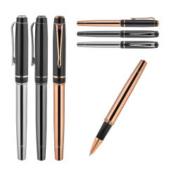 1219-R Füme-Siyah Metal Roller Kalem - 