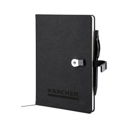1701 Siyah 15 x 21 Termo Deri̇ USB'li Defter - 1