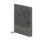 2423 Gri 15 x 21 Yumuşak Kapaklı Termo Deri̇ Defter - 5