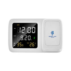 4230 Beyaz Wireless Şarj Cihazı & Dijital Saat - 2