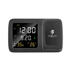 4230 Beyaz Wireless Şarj Cihazı & Dijital Saat - 7