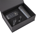 5067 Siyah - Siyah Mug Çakı & Fener & Powerbank & Termos Set - 1