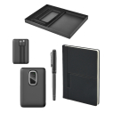 5076 Siyah Kalem & Defter & Powerbank Set - 1