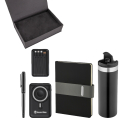 5078 Siyah Kalem & Defter & Powerbank & Termos Set - 1