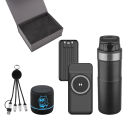 5082 Siyah Powerbank & Kablo & Hoparlör & Termos Set - 1