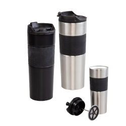 5312 Krom French Press Çelik Termos / 450 ml - 1