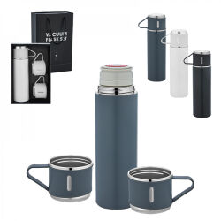 5337 Beyaz Çelik 3'lü Termos Set / 500 ml