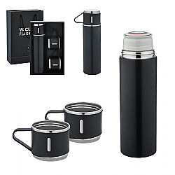 5337 Beyaz Çelik 3'lü Termos Set / 500 ml - 2