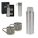 5337 Beyaz Çelik 3'lü Termos Set / 500 ml - 4