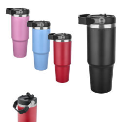 5342 Kırmızı Çelik Termos / 900 ml - 3