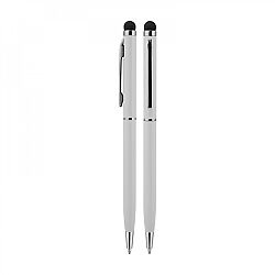 587 Beyaz Metal Tükenmez Touchpen Kalem - 7