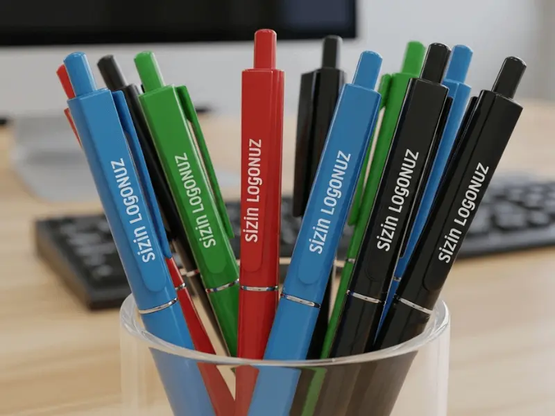 Logo Baskılı Plastik Tükenmez Kalem