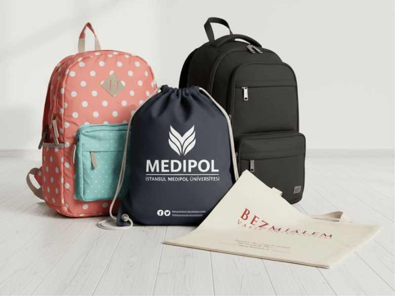 Promosyon baskılı notebook çanta, okul çantas, ham bez çanta