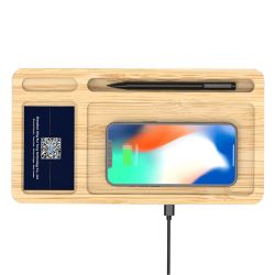  - Bambu Masaüstü Organizer Wireless Mobil Şarj Cihazı