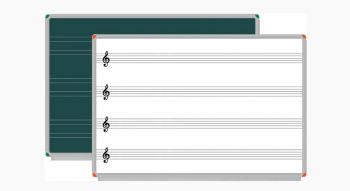 - - Müzik Çizgili ve Güzel Yazı Tahtası / Dijital Baskılı