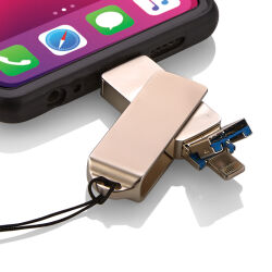 F-202-32 Silver 32 GB OTG Usb Bellek - 