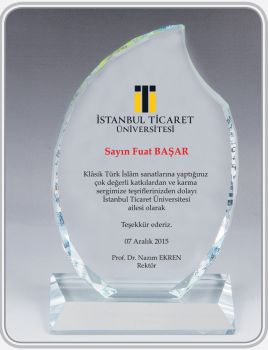 KRİSTAL PLAKET ( BEYAZ KUTULU ) 90195 - 1