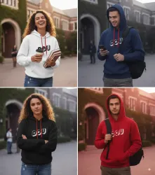 Nakış ve Baskı Seçenekli Kurumsal Kapşonlu Sweatshirtler - 3