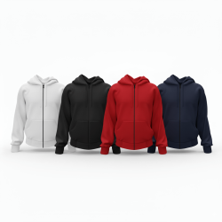 Nakış ve Baskı Seçenekli Kurumsal Kapşonlu Sweatshirtler - Fermuarlı