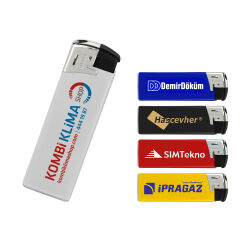 TK21R Beyaz Clipper Brio Fit Elektronic Si̇boplu Çakmak - 1