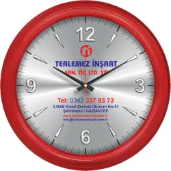 V30-604 Metal Kadranlı Plastik Duvar Saati - 1