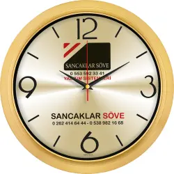 V30-606 Metal Kadranlı Plastik Duvar Saati - 1