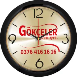 V30-606 Metal Kadranlı Plastik Duvar Saati - 1