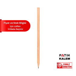 YUVARLAK NATUREL KURŞUN KALEM AHŞAP