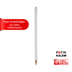 YUVARLAK NATUREL KURŞUN KALEM BEYAZ