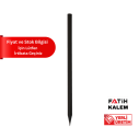 YUVARLAK NATUREL KURŞUN KALEM SİYAH LATALI - 1