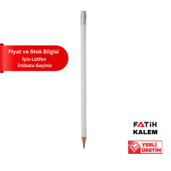 YUVARLAK SİLGİLİ NATUREL KALEM KURŞUN BEYAZ