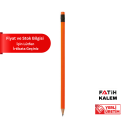 YUVARLAK SİLGİLİ NATUREL KALEM KURŞUN TURUNCU - 1